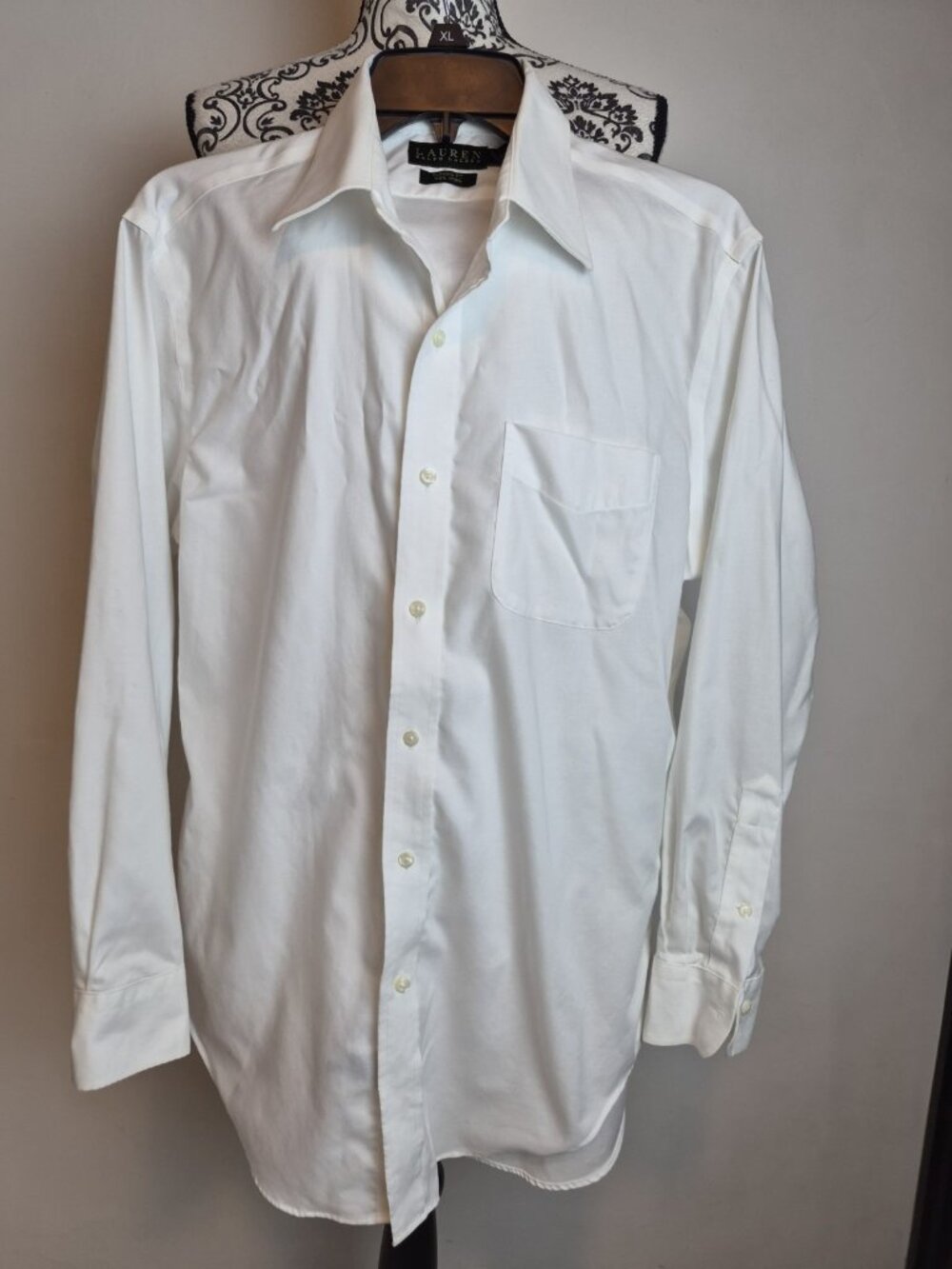 Lauren Ralph Lauren Dress Shirt Mens 15.5 32/33 White Non Iron Classic Fit